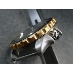 THE-ULTRA-DEEP-ONE GOLD CUSTOM BEZEL F.SEIKO SKX007 7S26-020O DX-25-G