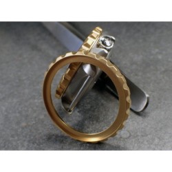 THE-ULTRA-DEEP-ONE GOLD CUSTOM BEZEL F.SEIKO SKX007 7S26-020O DX-25-G