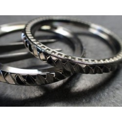 THE-TESLA-ONE POLISHED CUSTOM BEZEL F.SEIKO SKX007 7S26-0200 DX-26-P