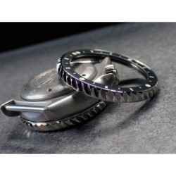 THE-TESLA-ONE POLISHED CUSTOM BEZEL F.SEIKO SKX007 7S26-0200 DX-26-P