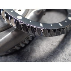 THE-TESLA-ONE POLISHED CUSTOM BEZEL F.SEIKO SKX007 7S26-0200 DX-26-P