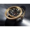 THE-TESLA-ONE MATT GOLD CUSTOM BEZEL F.SEIKO SKX007 7S26-0200 DX-26-G