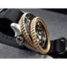 THE-TESLA-ONE MATT GOLD CUSTOM BEZEL F.SEIKO SKX007 7S26-0200 DX-26-G