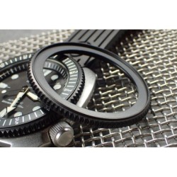 THE . SUPER . COIN . ONE - BLACK MAT - SEIKO SRP NEW TURTLE MOD BEZEL NTD-04-BB