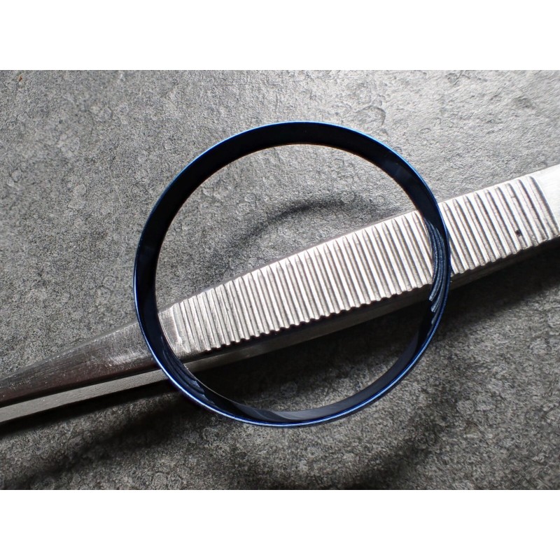 MARINE BLUE POLISHED CUSTOM CHAPTER RING FOR SKX007 7S26-0020 R-01-MB