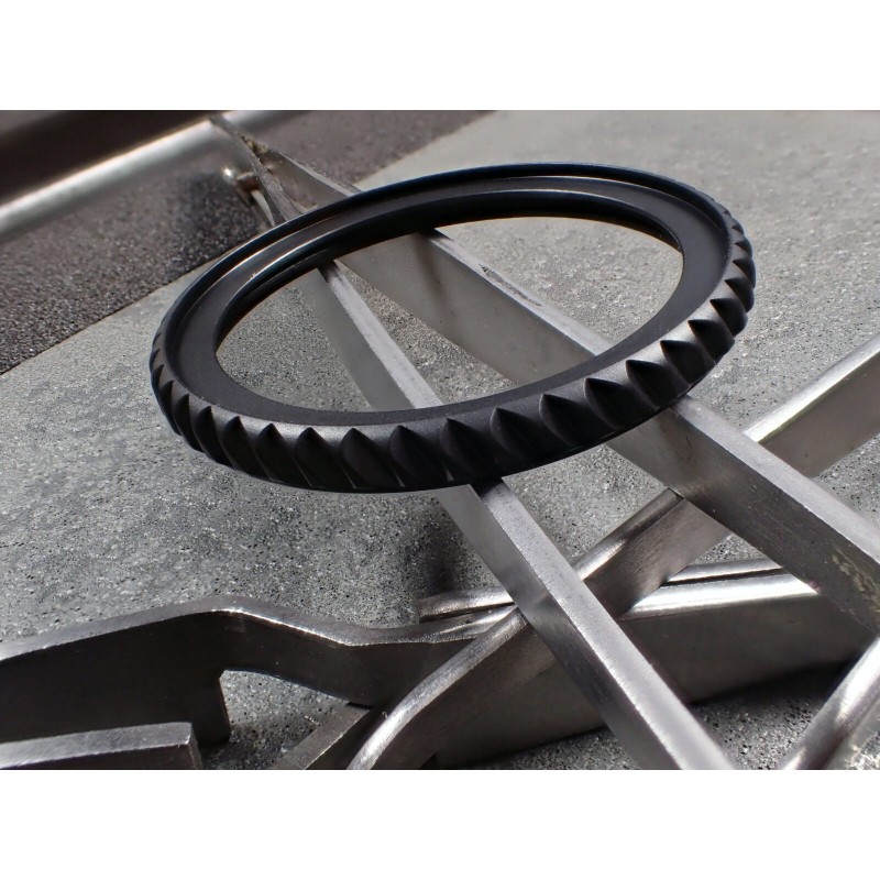 THE-TESLA-ONE MATT BLACK CUSTOM BEZEL F.SEIKO SKX007 7S26-0200 DX-26-BB