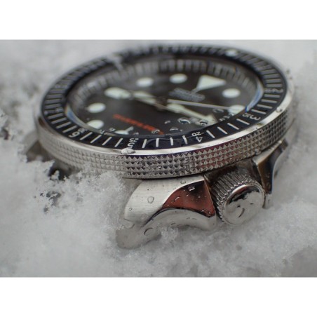 THE-ATLAS-ONE POLISHED CUSTOM BEZEL F.SEIKO SKX007 7S26-020O DX-04-P