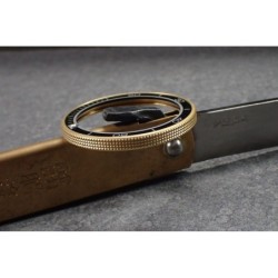 THE-ATLAS-ONE SATINE GOLD CUSTOM BEZEL F.SEIKO SKX007 7S26-020O DX-04-G