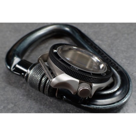 THE-ATLAS-ONE SATINE BLACK CUSTOM BEZEL F.SEIKO SKX007 7S26-020O DX-04-BB