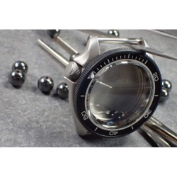 THE-ATLAS-ONE SATINE BLACK CUSTOM BEZEL F.SEIKO SKX007 7S26-020O DX-04-BB