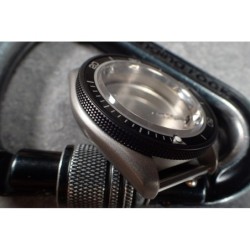 THE-ATLAS-ONE SATINE BLACK CUSTOM BEZEL F.SEIKO SKX007 7S26-020O DX-04-BB