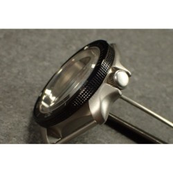 THE-ATLAS-ONE BLACK MIRROR CUSTOM BEZEL F.SEIKO SKX007 7S26-020O DX-04-BM