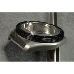 THE-ATLAS-ONE BLACK MIRROR CUSTOM BEZEL F.SEIKO SKX007 7S26-020O DX-04-BM