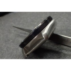 THE-ATLAS-ONE BLACK MIRROR CUSTOM BEZEL F.SEIKO SKX007 7S26-020O DX-04-BM