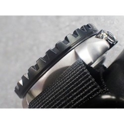 THE-DRACULA-ONE SATIN BLACK CUSTOM BEZEL F.SEIKO SKX007 7S26-020O DX-28-B