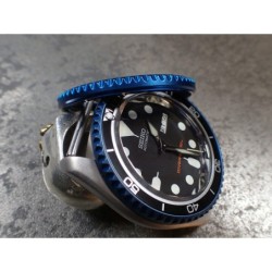 THE-DEEP-SEA-ONE SATIN MARINE BLUE BEZEL F.SEIKO SKX007 7S26-020O DX-14-MBB