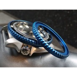 THE-DEEP-SEA-ONE SATIN MARINE BLUE BEZEL F.SEIKO SKX007 7S26-020O DX-14-MBB