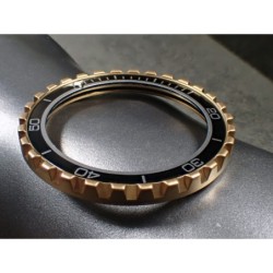 THE-DRACULA-ONE SATIN GOLD CUSTOM BEZEL F.SEIKO SKX007 7S26-020O DX-28-G