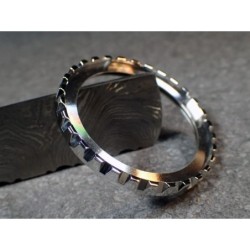 THE-DRACULA-ONE POLISHED CUSTOM BEZEL F.SEIKO SKX007 7S26-020O DX-28-P