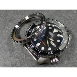 THE-DRACULA-ONE POLISHED CUSTOM BEZEL F.SEIKO SKX007 7S26-020O DX-28-P