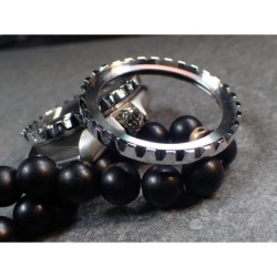 THE-DRACULA-ONE POLISHED CUSTOM BEZEL F.SEIKO SKX007 7S26-020O DX-28-P