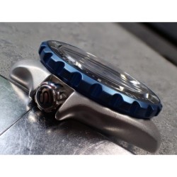 THE-ULTRA-DEEP-ONE SATIN BLUE CUSTOM BEZEL F.SEIKO SKX007 7S26-020O DX-25-MB