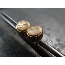 THE- OSC SATIN GOLD CUSTOM CROWN F.SEIKO SKX007 7S26-0200 CR-02-G