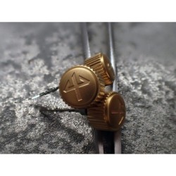 THE- OSC SATIN GOLD CUSTOM CROWN F.SEIKO SKX007 7S26-0200 CR-02-G