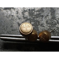 THE- OSC SATIN GOLD CUSTOM CROWN F.SEIKO SKX007 7S26-0200 CR-02-G