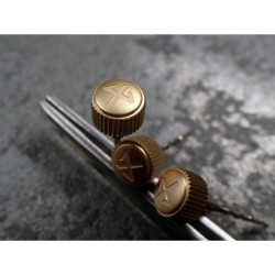 THE- OSC SATIN GOLD CUSTOM CROWN F.SEIKO SKX007 7S26-0200 CR-02-G