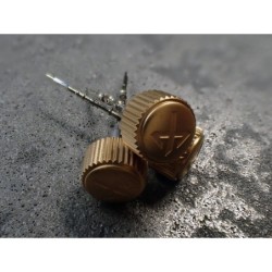 THE- OSC SATIN GOLD CUSTOM CROWN F.SEIKO SKX007 7S26-0200 CR-02-G