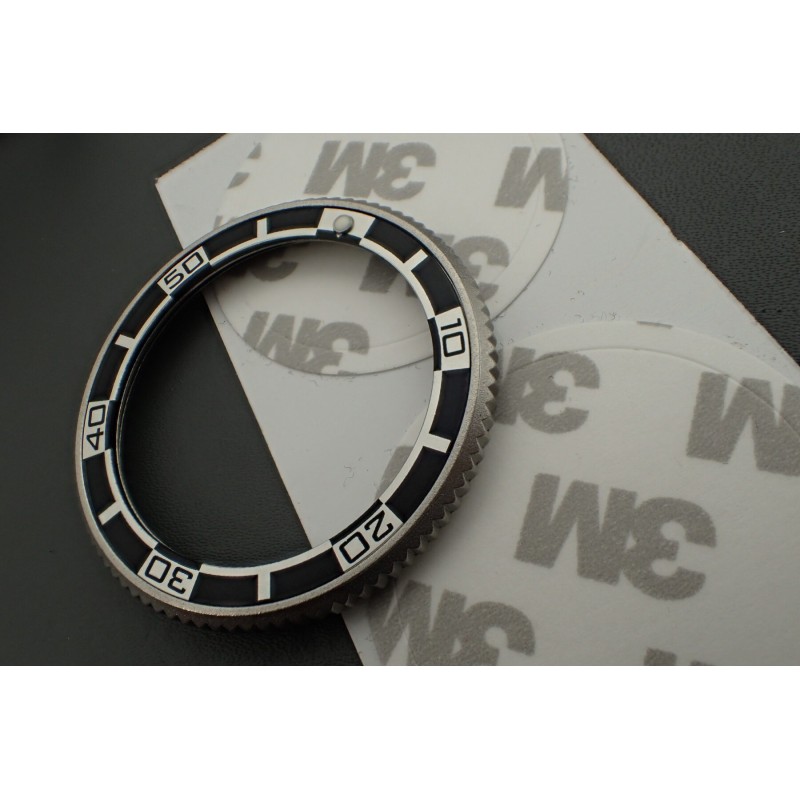 THE .DODGER.ONE - BLACK - ALUMINIUM BEZEL INSERT FOR SEIKO NEW