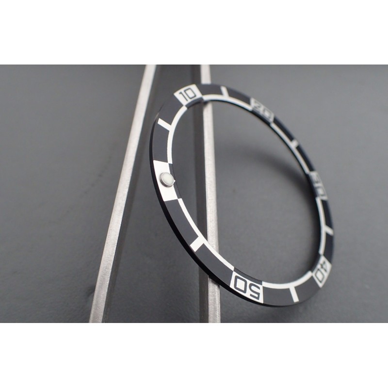 THE .DODGER.ONE - BLACK - ALUMINIUM BEZEL INSERT FOR SEIKO NEW
