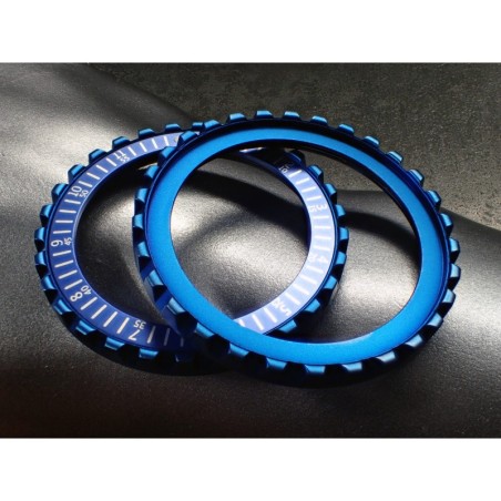 THE-DRACULA-ONE SATIN BLUE CUSTOM BEZEL F.SEIKO SKX007 7S26-020O DX-28-MBB