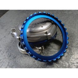 THE-DRACULA-ONE SATIN BLUE CUSTOM BEZEL F.SEIKO SKX007 7S26-020O DX-28-MBB