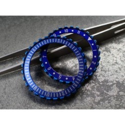 THE-DRACULA-ONE SATIN BLUE CUSTOM BEZEL F.SEIKO SKX007 7S26-020O DX-28-MBB