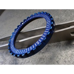 THE-DRACULA-ONE SATIN BLUE CUSTOM BEZEL F.SEIKO SKX007 7S26-020O DX-28-MBB