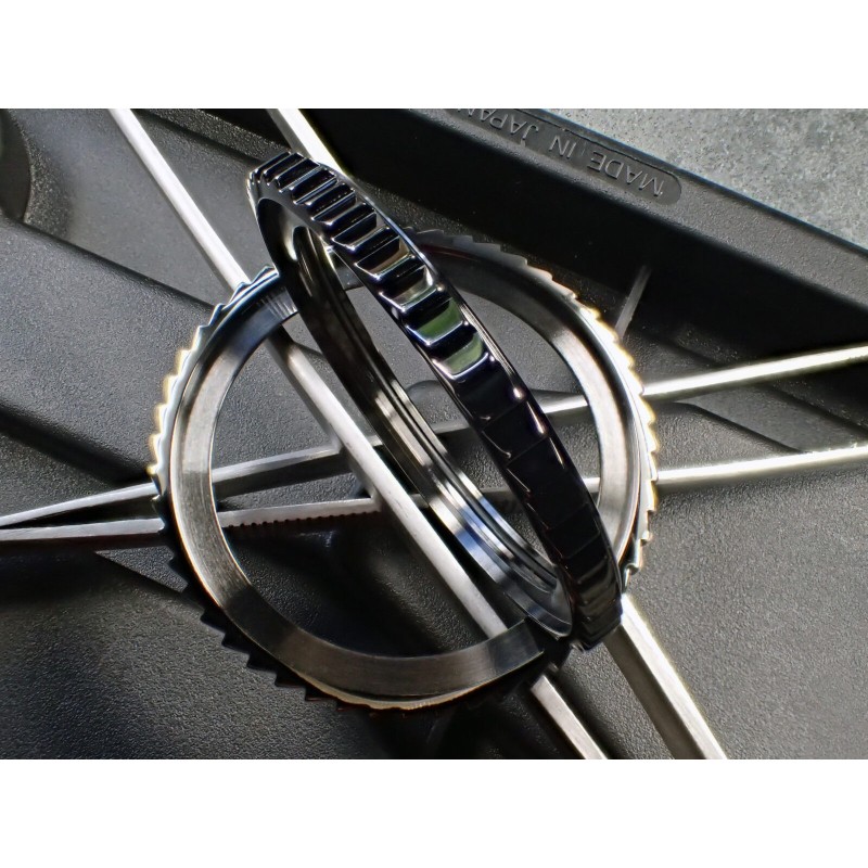 THE-SHARK-ONE BLACK PEARL - GUNMETAL CUSTOM BEZEL F.SEIKO SKX007 7S26-0200 DX-01-GM