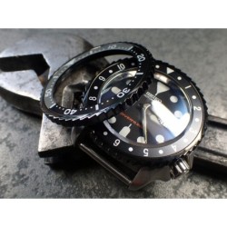 THE-SHARK-ONE BLACK PEARL - GUNMETAL CUSTOM BEZEL F.SEIKO SKX007 7S26-0200 DX-01-GM