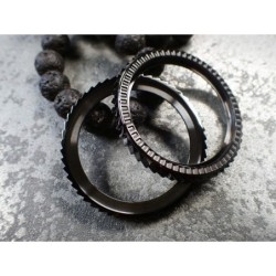 THE-SHARK-ONE BLACK PEARL - GUNMETAL CUSTOM BEZEL F.SEIKO SKX007 7S26-0200 DX-01-GM