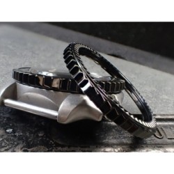 THE-SHARK-ONE BLACK PEARL - GUNMETAL CUSTOM BEZEL F.SEIKO SKX007 7S26-0200 DX-01-GM