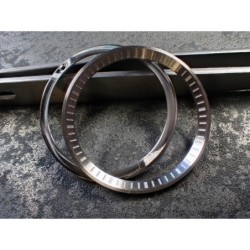 THE . HEAVY . METAL CNC BRUSHED INDEX CUSTOM ST.STEEL CHAPTER RING FOR NEW TURTLE SEIKO NTR-02-BRN