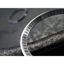 THE . HEAVY . METAL CNC BRUSHED INDEX CUSTOM ST.STEEL CHAPTER RING FOR NEW TURTLE SEIKO NTR-02-BRN