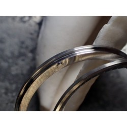 THE . HEAVY . METAL CNC BRUSHED INDEX CUSTOM ST.STEEL CHAPTER RING FOR NEW TURTLE SEIKO NTR-02-BRN