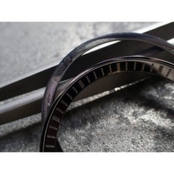 THE . HEAVY . METAL BLACK PEARL INDEX CUSTOM ST.STEEL CHAPTER RING FOR NEW TURTLE SEIKO NTR-02-GNPN