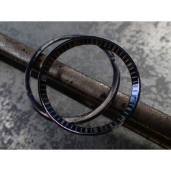 THE . HEAVY . METAL BLACK PEARL INDEX CUSTOM ST.STEEL CHAPTER RING FOR NEW TURTLE SEIKO NTR-02-GNPN