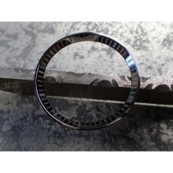 THE . HEAVY . METAL BLACK PEARL INDEX CUSTOM ST.STEEL CHAPTER RING FOR NEW TURTLE SEIKO NTR-02-GNPN