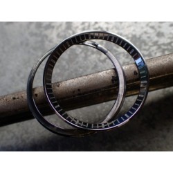 THE . HEAVY . METAL BLACK PEARL INDEX CUSTOM ST.STEEL CHAPTER RING FOR NEW TURTLE SEIKO NTR-02-GNPN