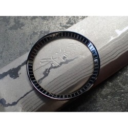 THE . HEAVY . METAL BLACK PEARL INDEX CUSTOM ST.STEEL CHAPTER RING FOR NEW TURTLE SEIKO NTR-02-GNPN