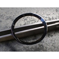 THE . HEAVY . METAL POLISHED BLACK INDEX CUSTOM ST.STEEL CHAPTER RING FOR NEW TURTLE SEIKO NTR-02-PBN